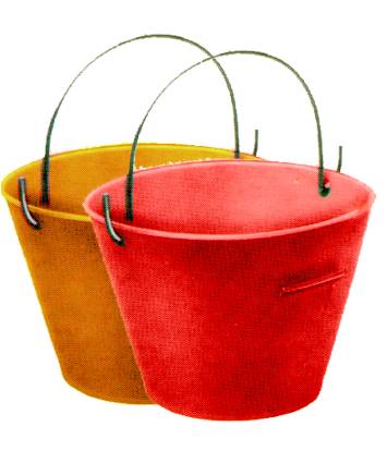 Secchio Per Muratore Mek-Edil Plastica Gialla Diametro Cm.36